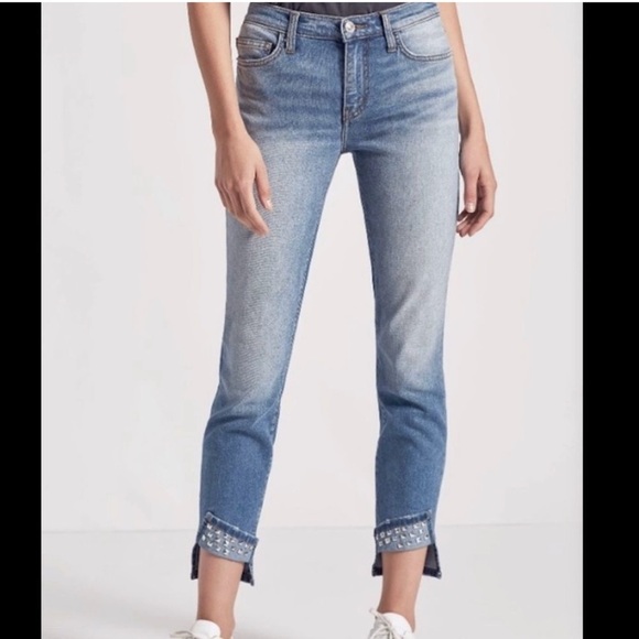 Current Elliott THE TURNT JEAN - Keeling Studded Jeans size 27 - Picture 1 of 11